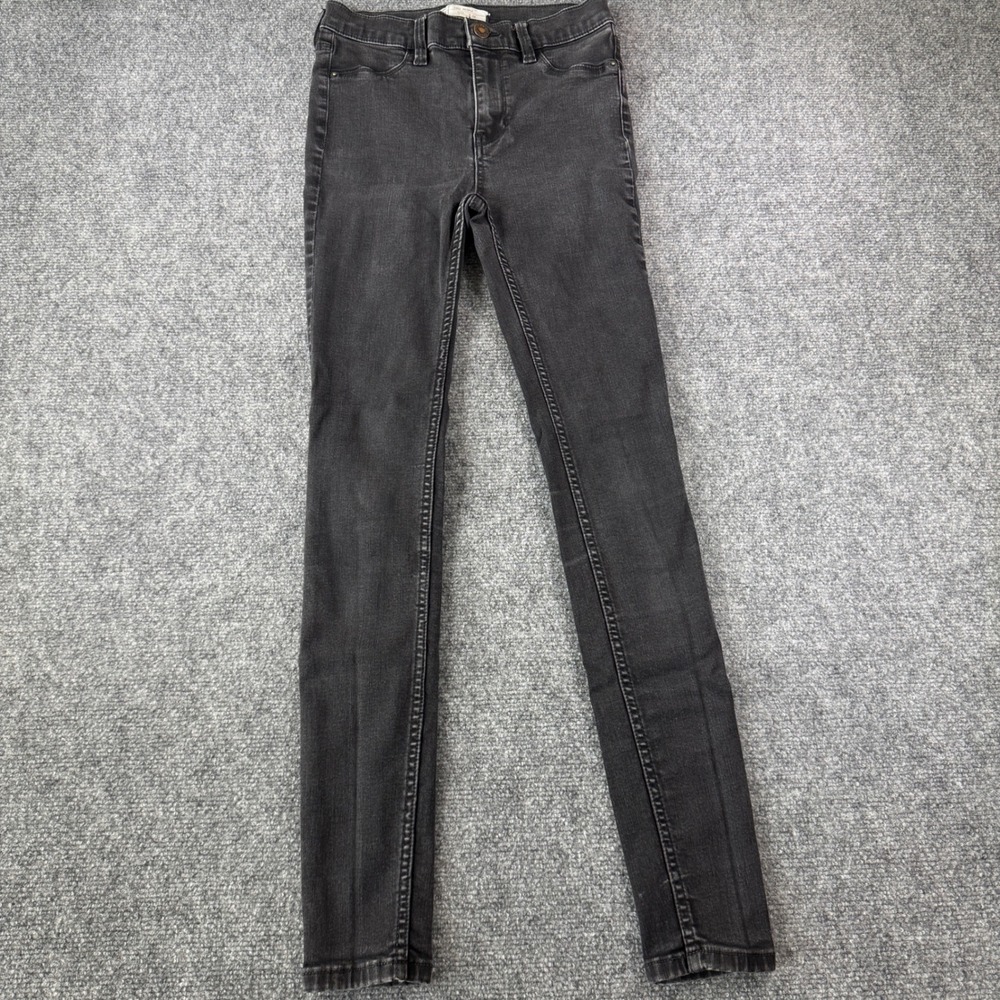 Free People Jeans Skinny Faded Black Stretch Mid Rise W 26 Y2K